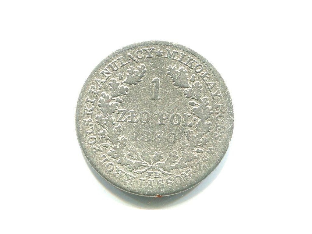 POLSKA. 1 złoty słupek 1830/FH. Ag.