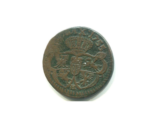POLSKA. August III 1 grosz 1755/H.