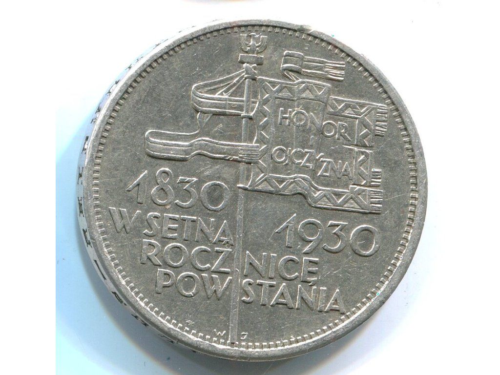 POLSKA. 5 złotych 1930. Powstanie 1830 - 1930.