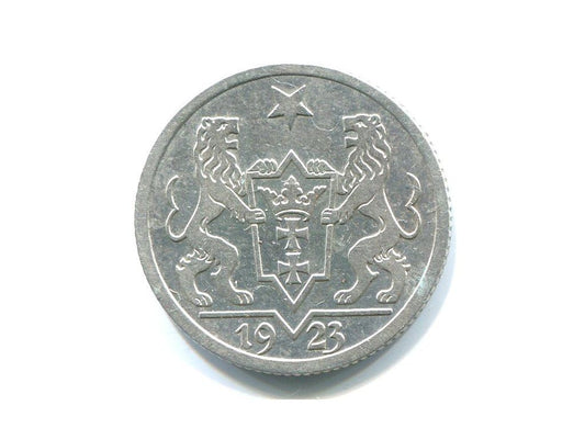 DANZYG / Gdańsk. 1 Gulden 1923. Ag.