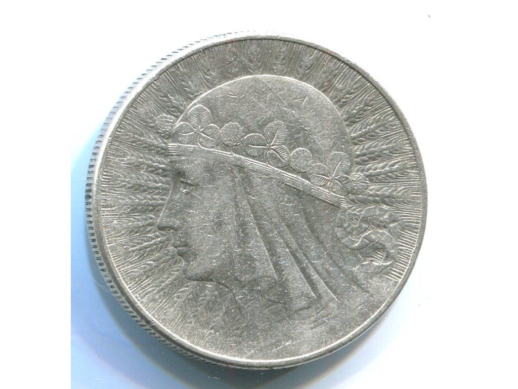 POLSKA. 10 złotych 1933. Traugutta. Ag.