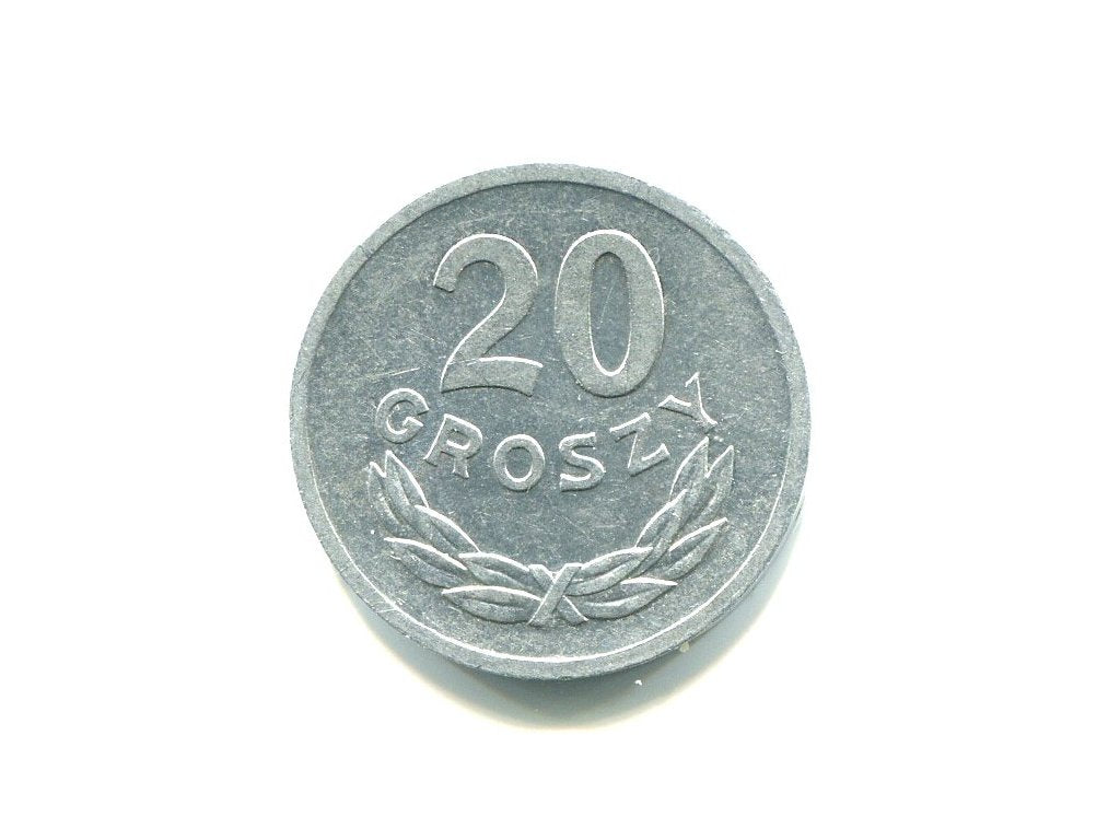 POLSKA. 20 groszy 1973. znak mennicy.