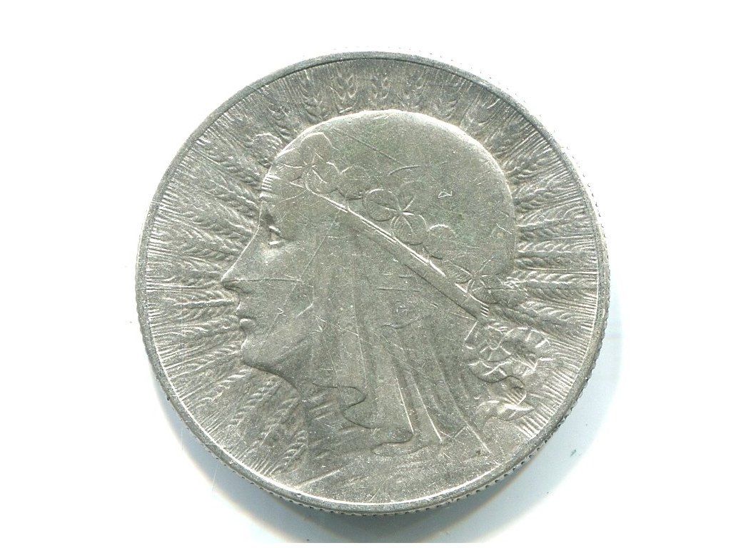 POLSKA. 5 złotych 1933. Św. Jadwiga. Ag.