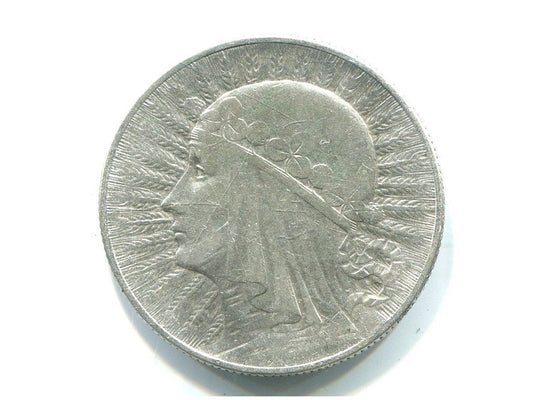 POLSKA. 5 złotych 1933. Św. Jadwiga. Ag.