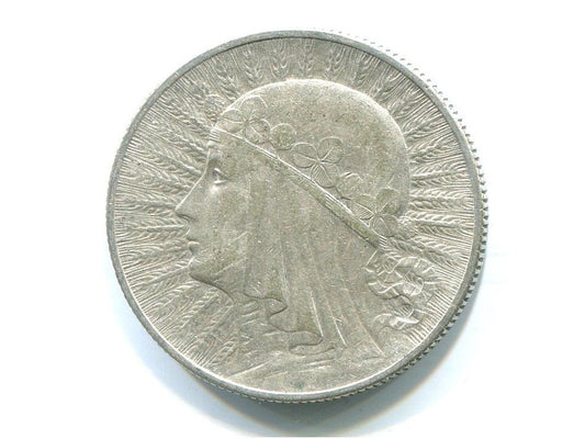 POLSKA. 5 złotych 1932. Św. Jadwiga. Brak znaku mennicy. Ag.