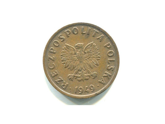 POLSKA. 5 groszy 1949. Brąz.
