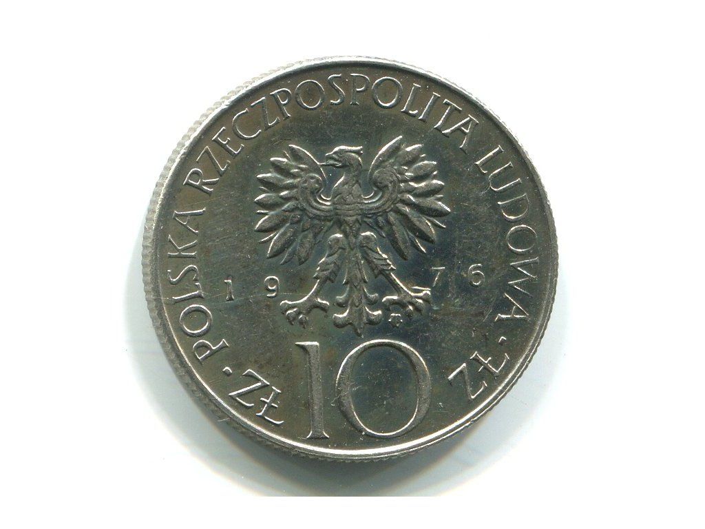 POLSKA. 10 złotych 1976. Adam Mickiewicz.