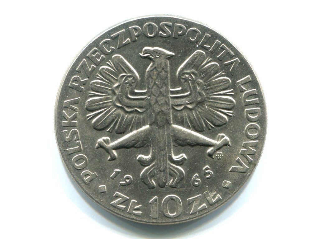 POLSKA. 10 złotych 1965. VII wieków Warszawa.