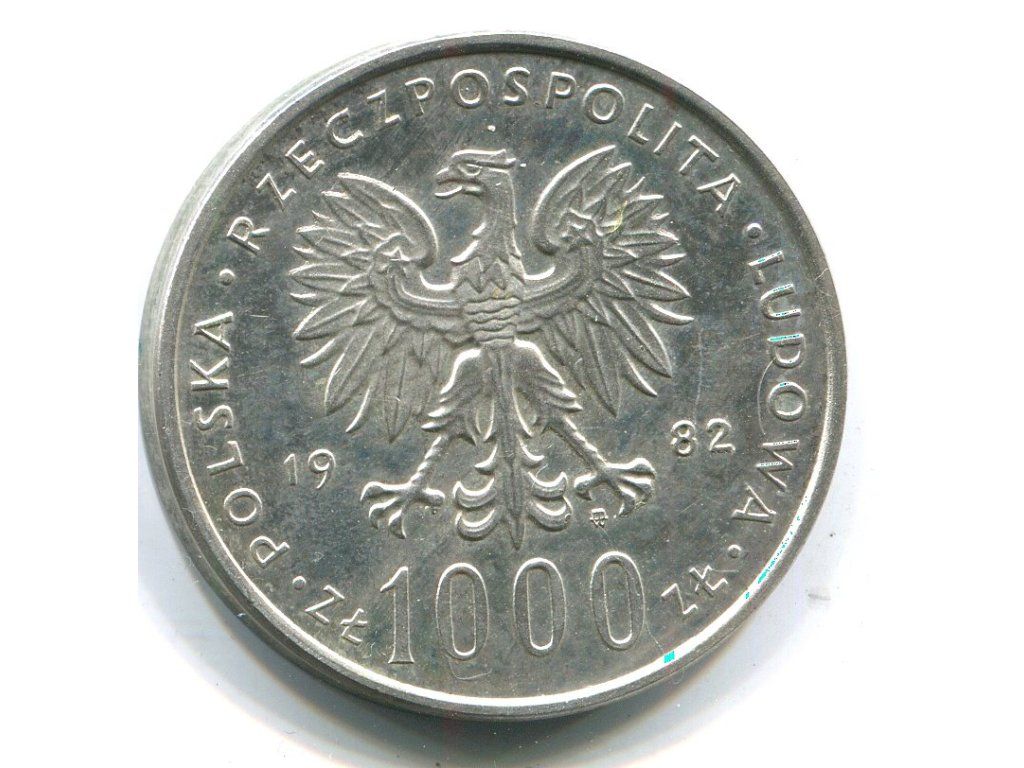 POLSKA. 1000 złotych 1982. Jan Paweł II. Ag.