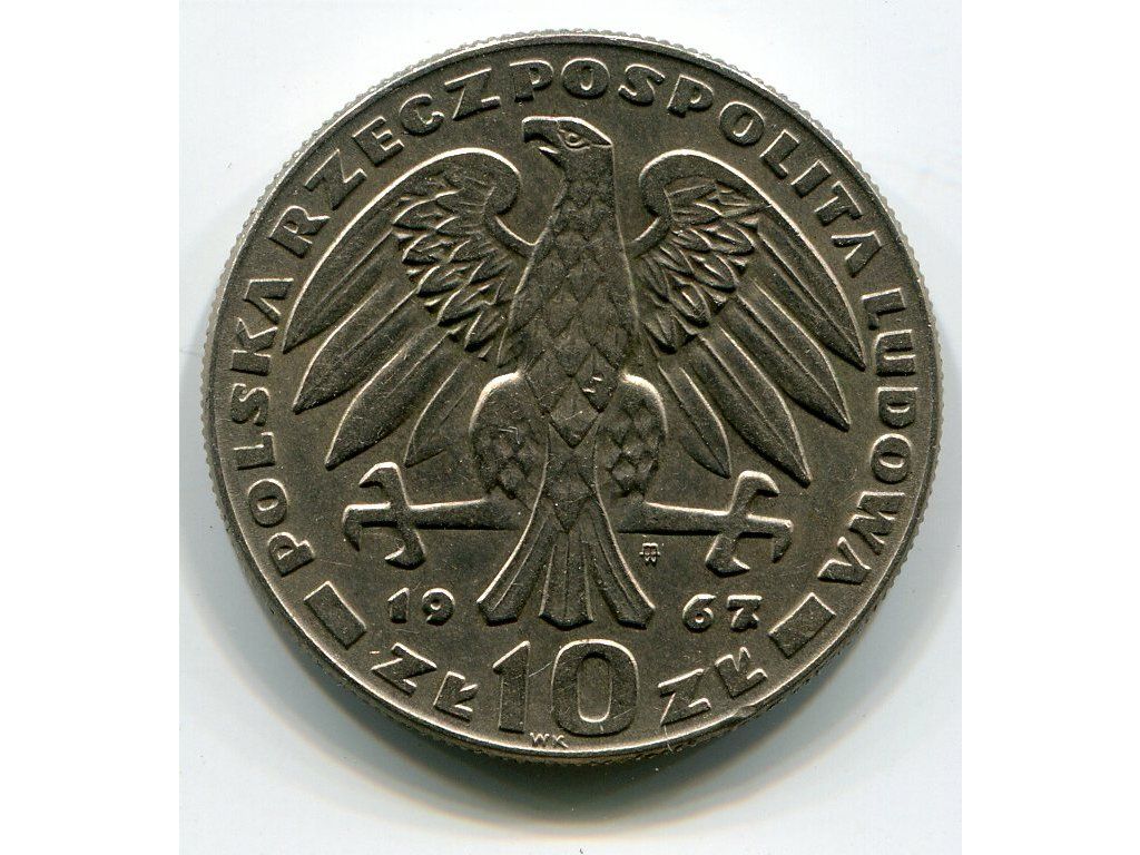 POLSKA. 10 złotych 1967. Gen. Świerczewski.