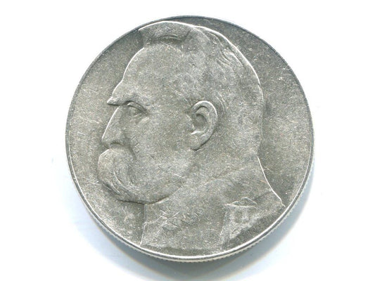 POLSKA. 10 złotych 1936. Piłsudski. Ag.