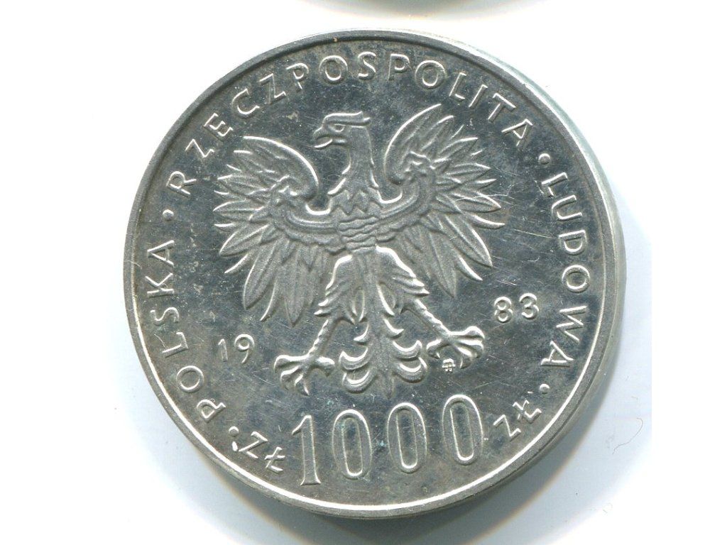 POLSKA. 1000 złotych 1983. Jan Paweł II. Ag.