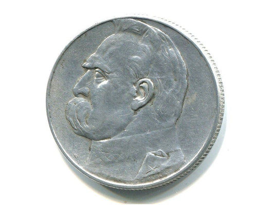 POLSKA. 5 złotych 1935. Piłsudski, Ag.