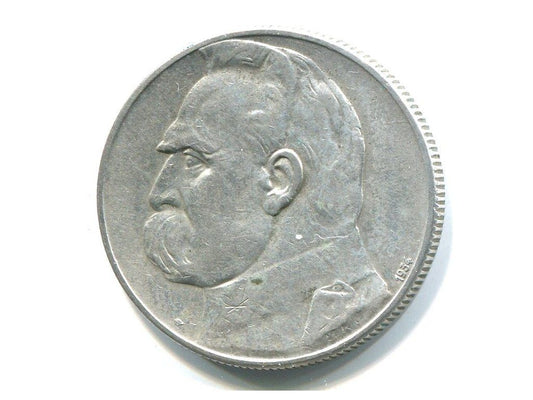 POLSKA. 5 złotych 1934. Piłsudski, Orzeł strzelecki. Ag.