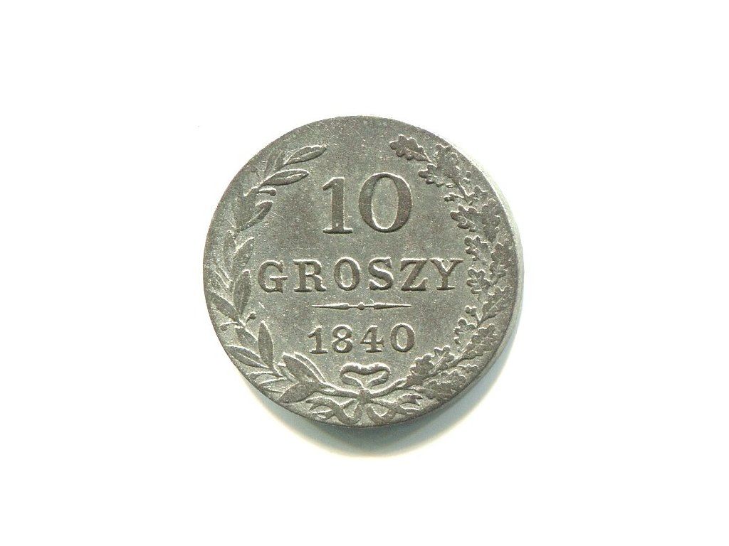 POLSKA. 10 groszy 1840/MW. Ag.
