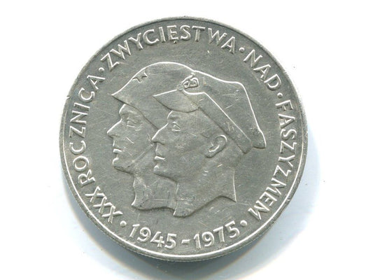 POLSKA. 200 złotych 1975. 30 rocznica zwycięstwa nad faszyzmem. Ag.