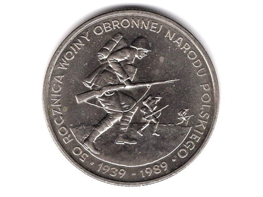 POLSKA. 500 złotych 1989. 50. rocznica wojny obronnej Polski.