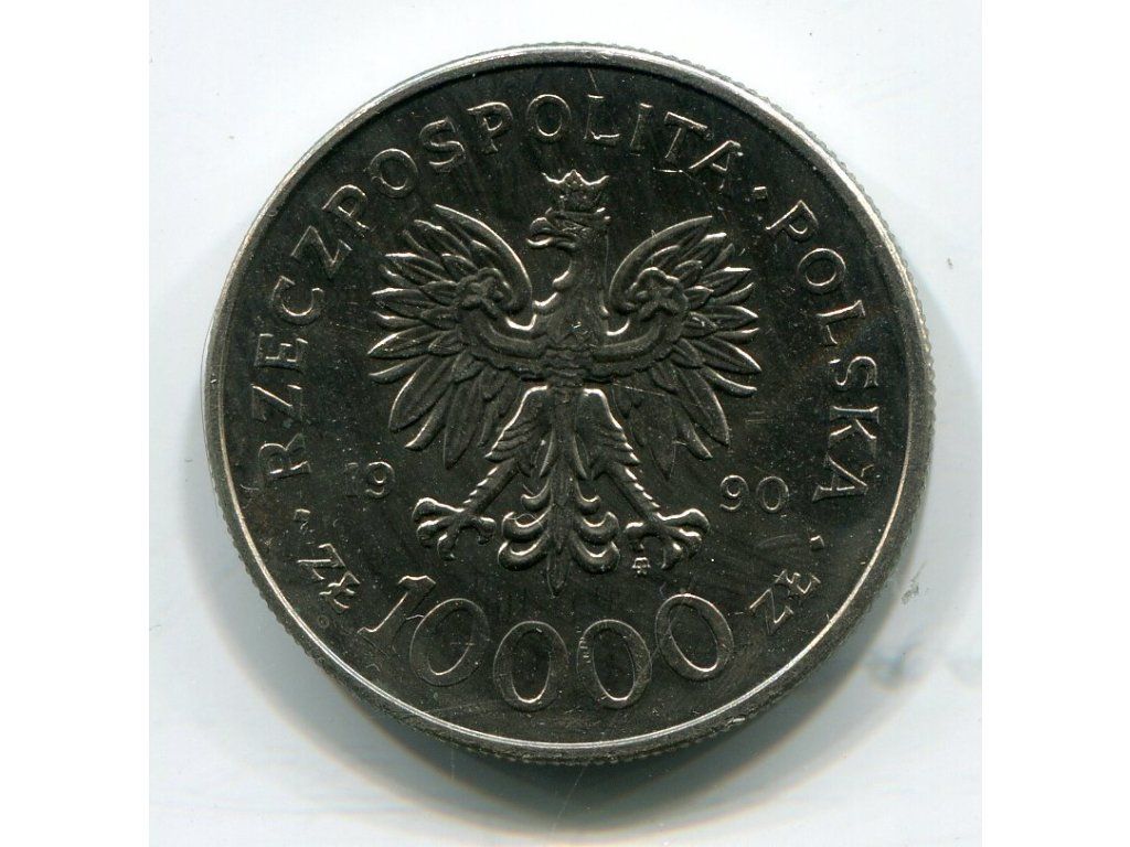 POLSKA. 10 000 zł 1990. Solidarność.