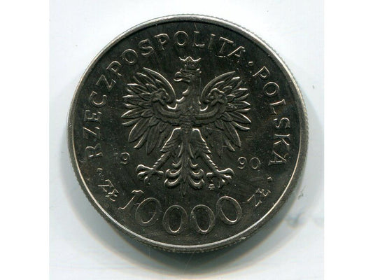POLSKA. 10 000 zł 1990. Solidarność.
