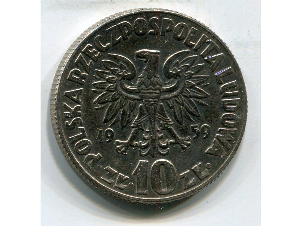 POLSKA. 10 złotych 1959. Mikołaj Kopernik.