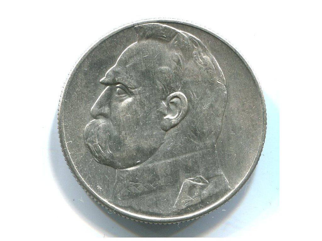 POLSKA. 5 złotych 1934. Piłsudski, Ag.