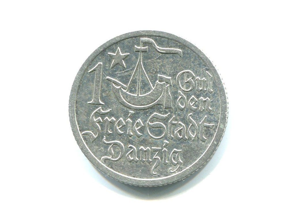 DANZYG / Gdańsk. 1 Gulden 1923. Ag.