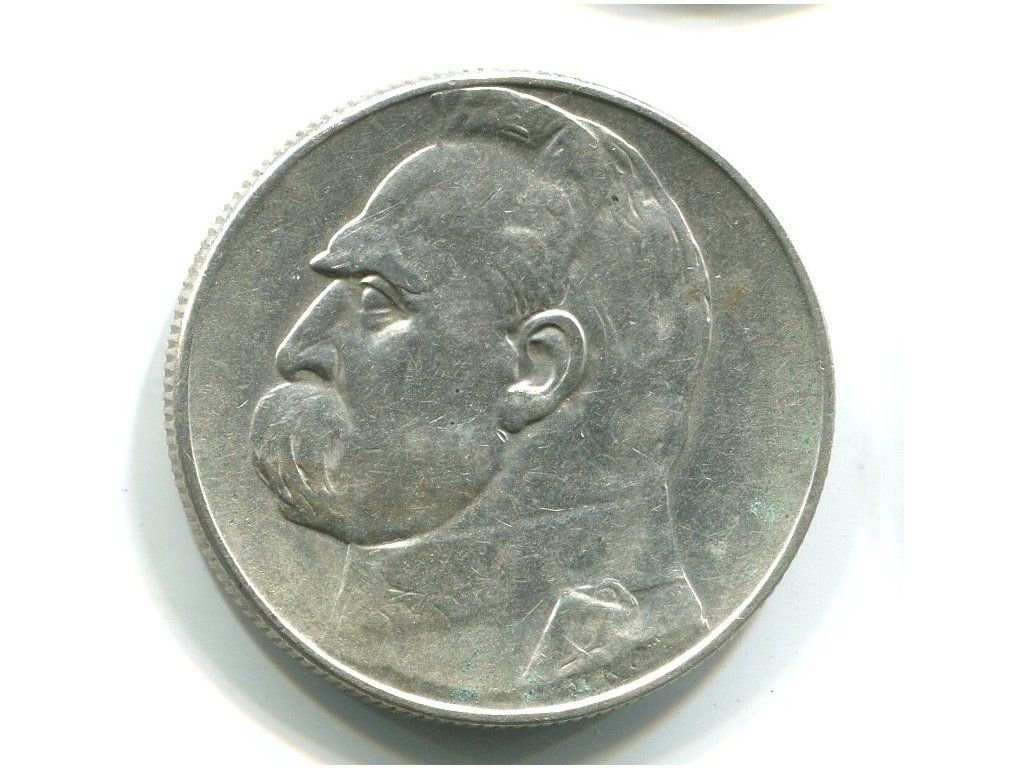 POLSKA. 5 złotych 1936. Piłsudski, Ag.