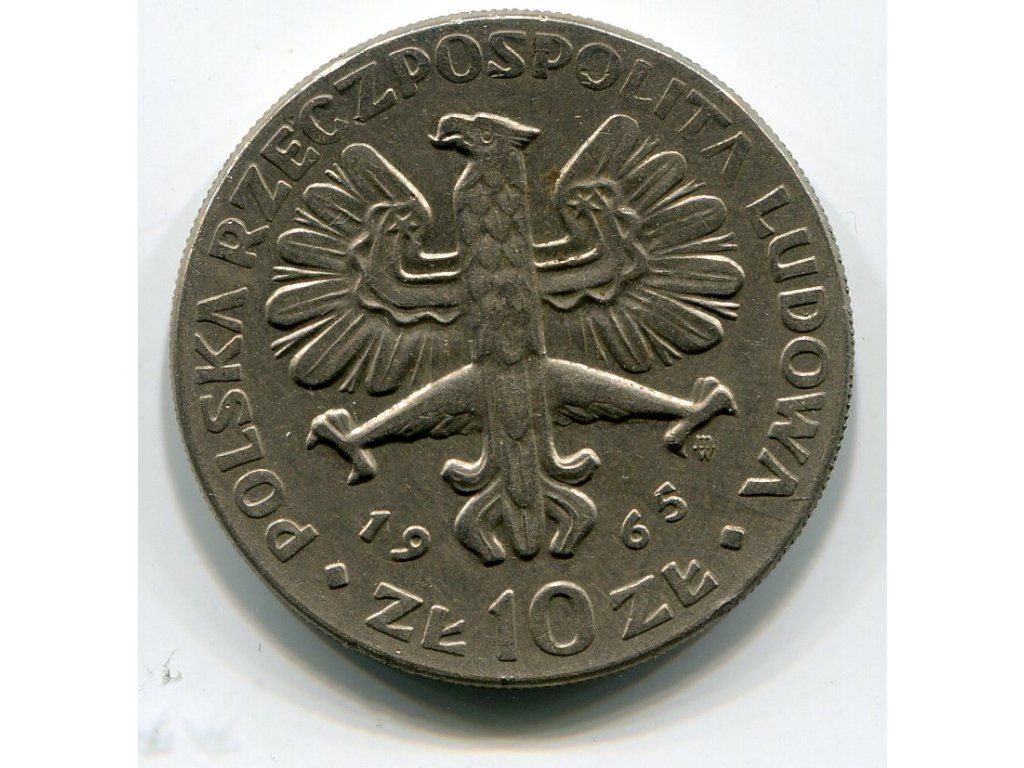 POLSKA. 10 złotych 1965. Nike.