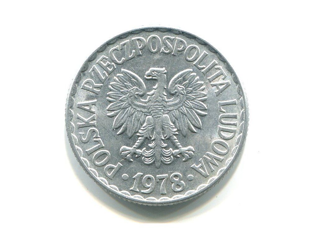 POLSKA. 1 złoty 1978. znak mennicy.