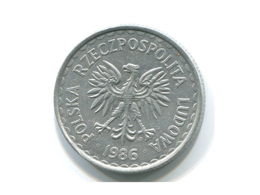 POLSKA. 1 złoty 1986.