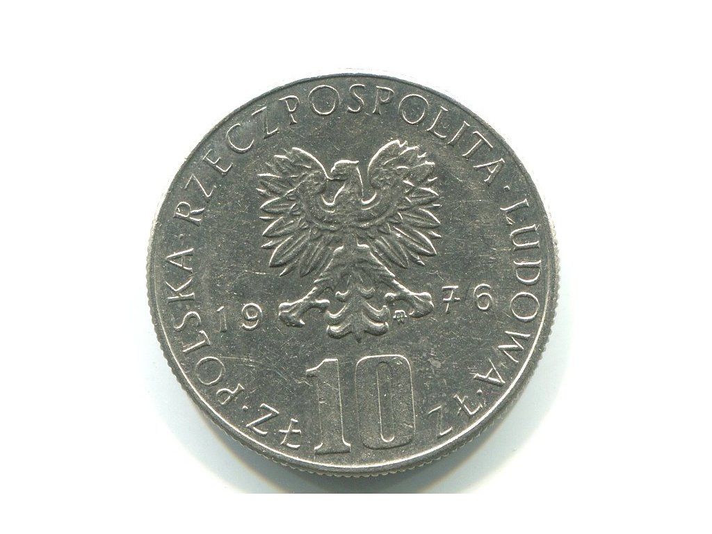 POLSKA. 10 złotych 1976. Pruskie.
