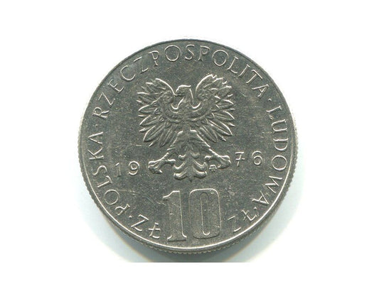POLSKA. 10 złotych 1976. Pruskie.