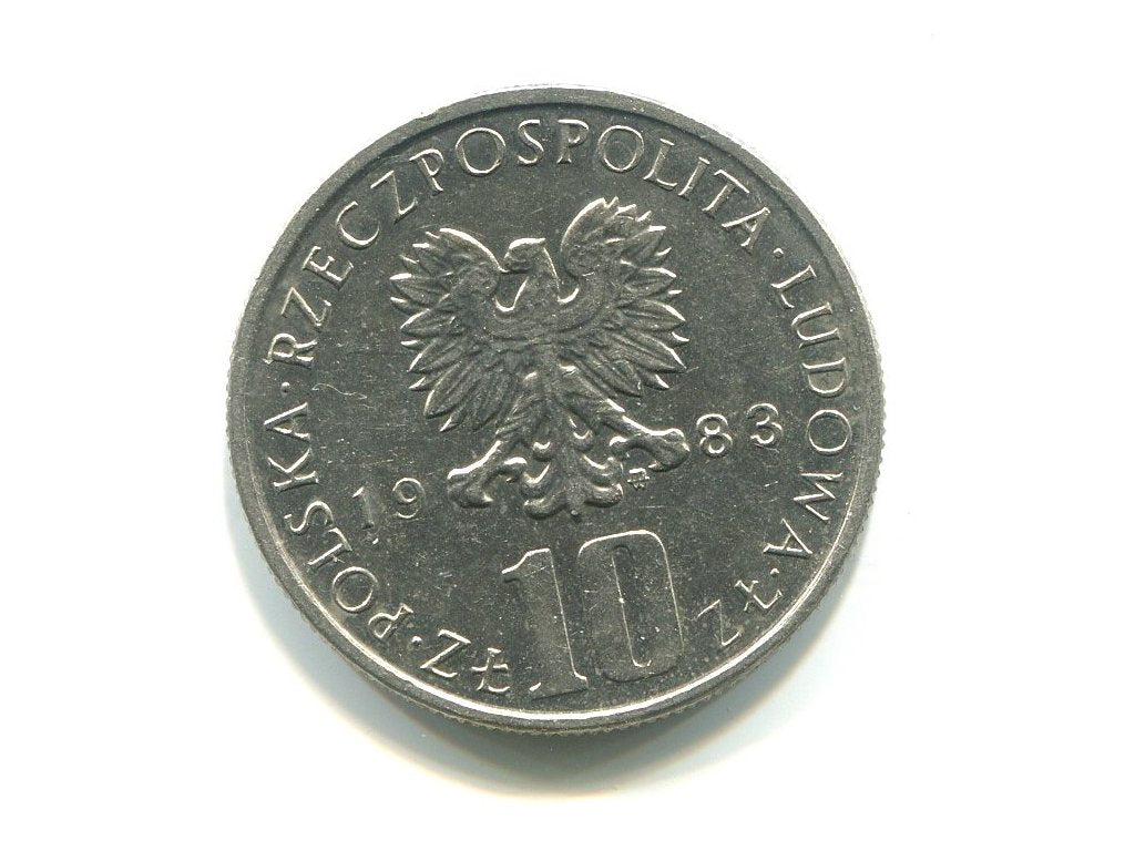 POLSKA. 10 złotych 1983. Pruskie.