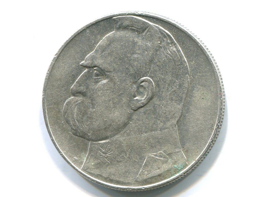 POLSKA. 10 złotych 1935. Piłsudski. Ag.