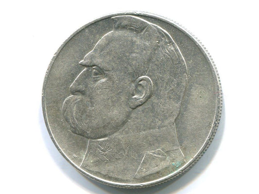 POLSKA. 10 złotych 1935. Piłsudski. Ag.