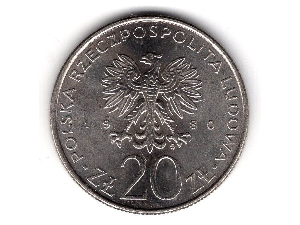 POLSKA. 20 złotych 1980. Igrzyska XXII. Olimpiada.