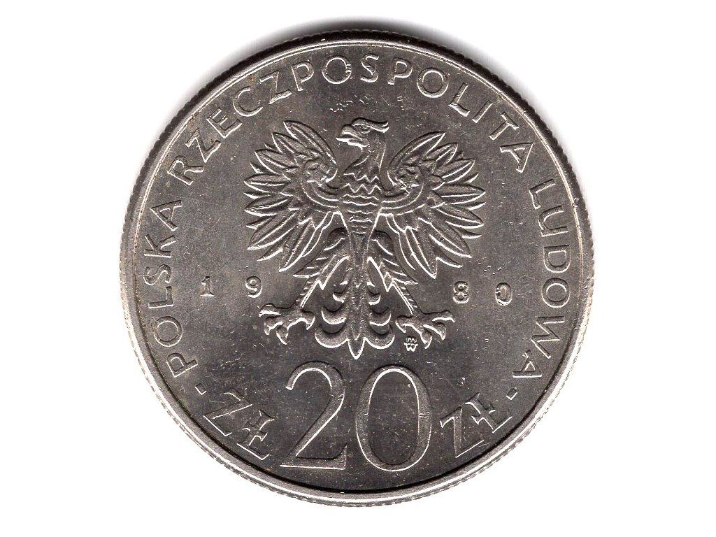 POLSKA. 20 złotych 1980. Dar Pomorza.