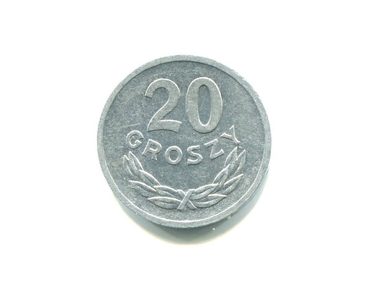 POLSKA. 20 groszy 1973. znak mennicy.