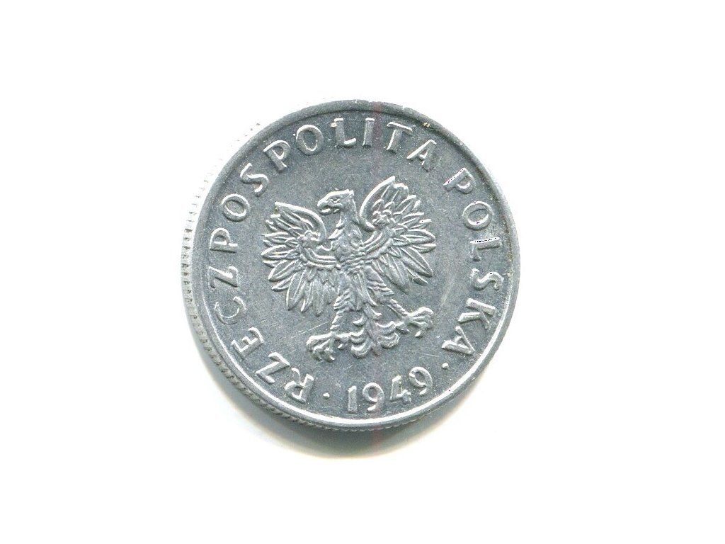 POLSKA. 5 groszy 1949. Al.