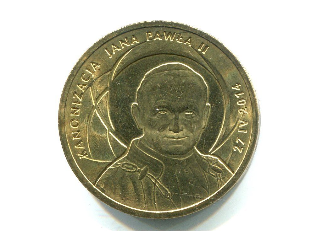 POLSKA. 2 złote 2014. Kanonizacja Jana Pawła II. .
