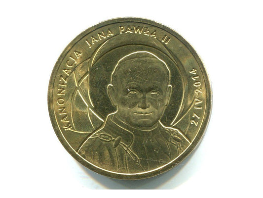 POLSKA. 2 złote 2014. Kanonizacja Jana Pawła II. .