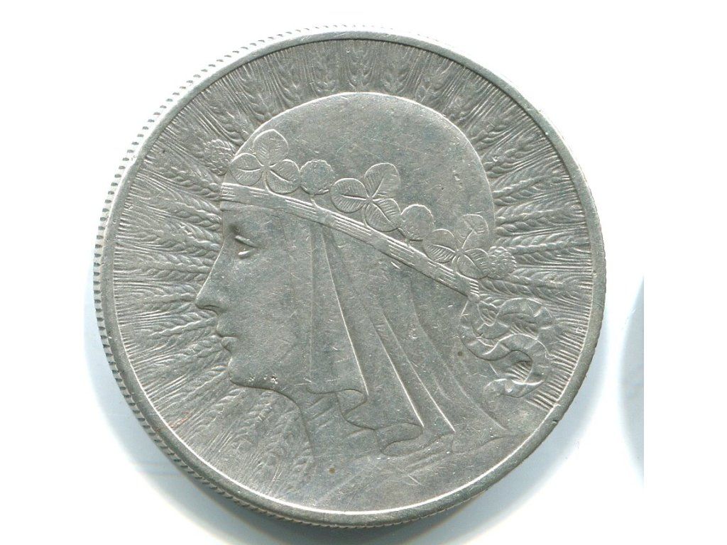 POLSKA. 10 złotych 1932. Św. Jadwiga. Brak znaku mennicy. Ag.