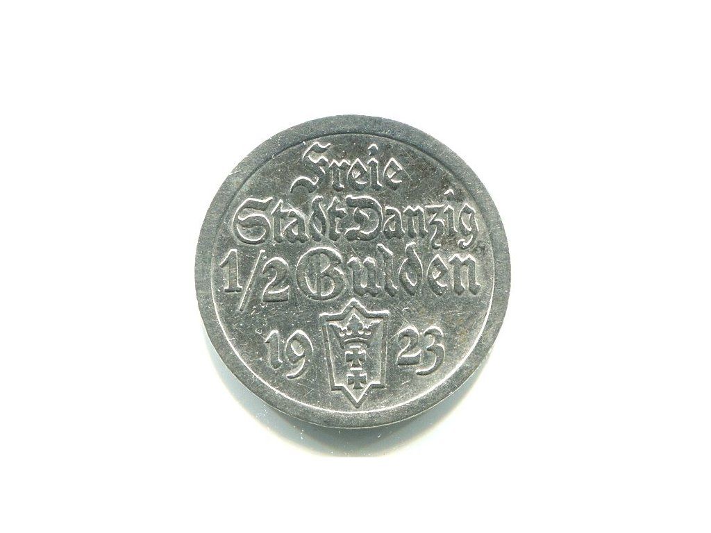 DANZYG / Gdańsk. 1/2 guldenów 1923.